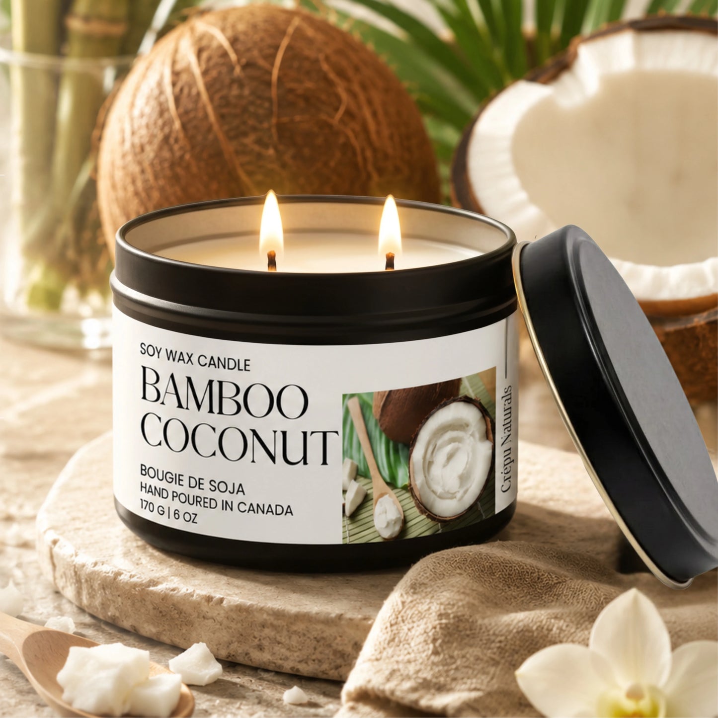 Bamboo Coconut 6 oz Candle